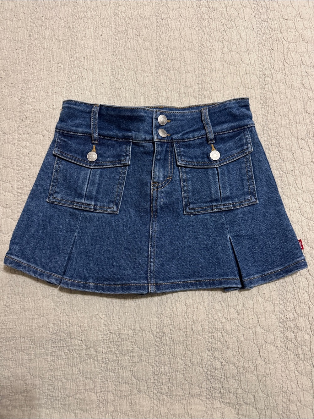 Denim Mini Skirt in Blue